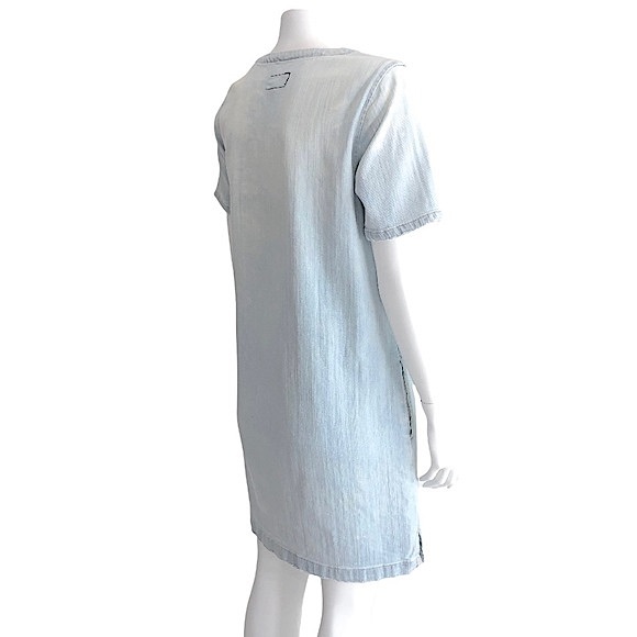 Current Elliott Splotchy Denim Dress in Avalanche - Picture 4 of 12